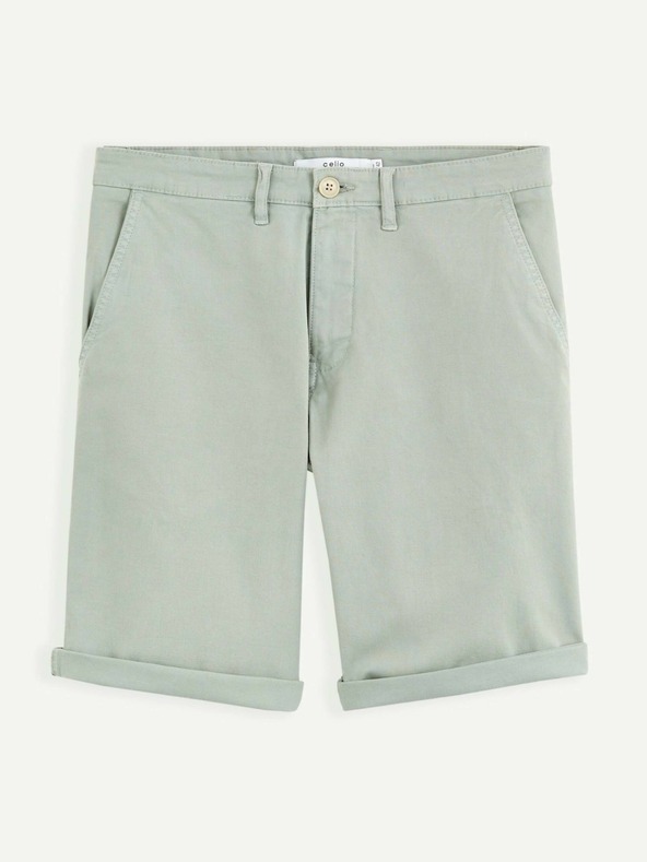 Celio Světle zelené pánské chino kraťasy Celio Bochinobm