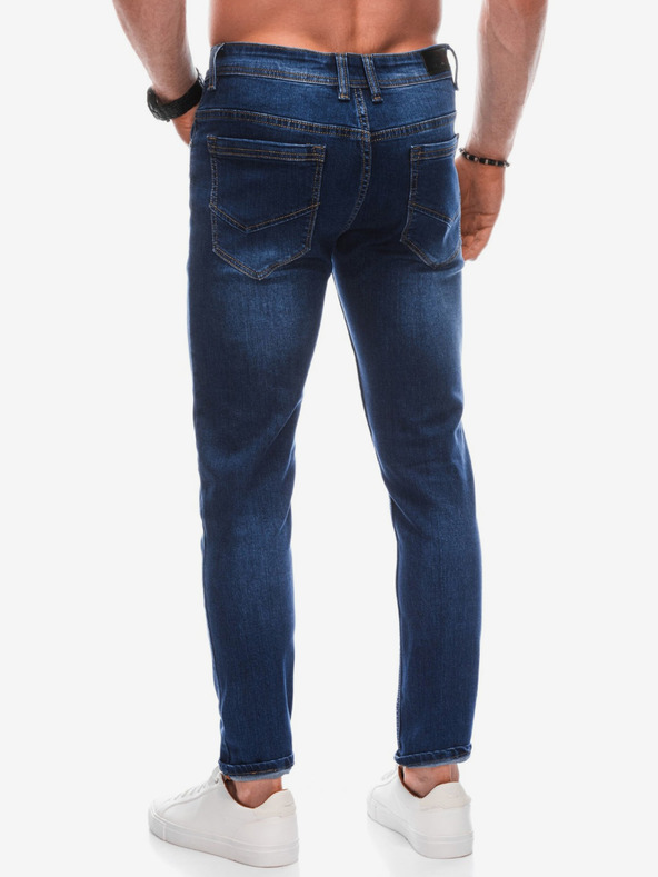 Edoti Tmavě modré pánské slim fit džíny Edoti