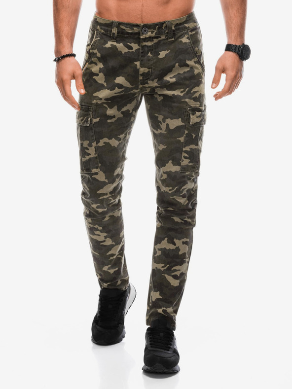 Edoti Khaki pánské army cargo kalhoty Edoti