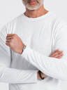 Ombre Clothing Bílé pánské basic tričko Ombre Clothing