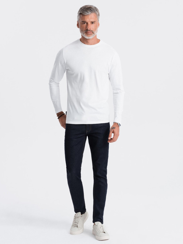 Ombre Clothing Bílé pánské basic tričko Ombre Clothing