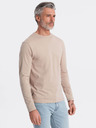 Ombre Clothing Béžové pánské basic tričko Ombre Clothing