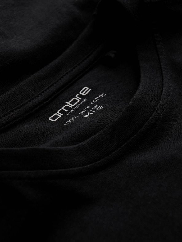 Ombre Clothing Černé pánské basic tričko Ombre Clothing
