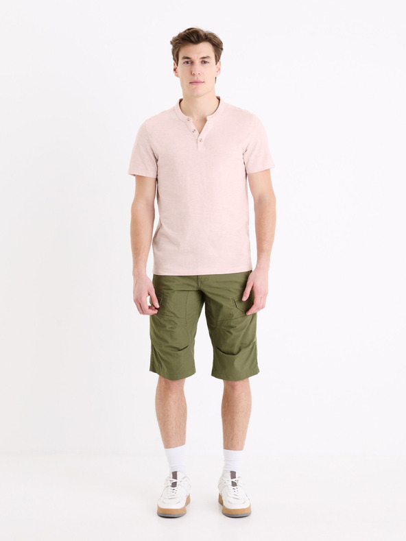 Celio Khaki pánské kraťasy Celio Bocourtbm1
