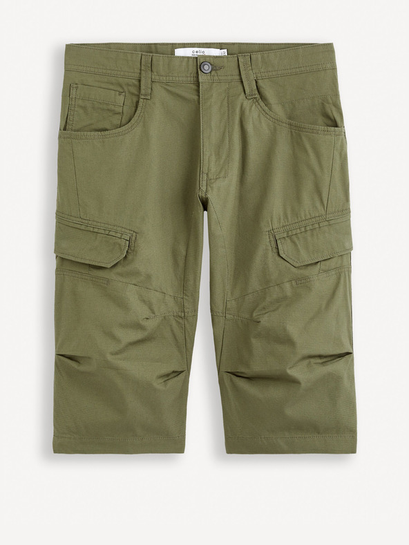 Celio Khaki pánské kraťasy Celio Bocourtbm1
