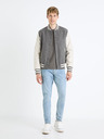 Celio Krémovo-šedý pánský bomber s příměsí vlny Celio Fuvarsi
