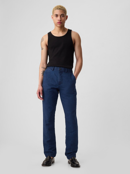 GAP Kalhoty Slim ze lněné směsi GAP