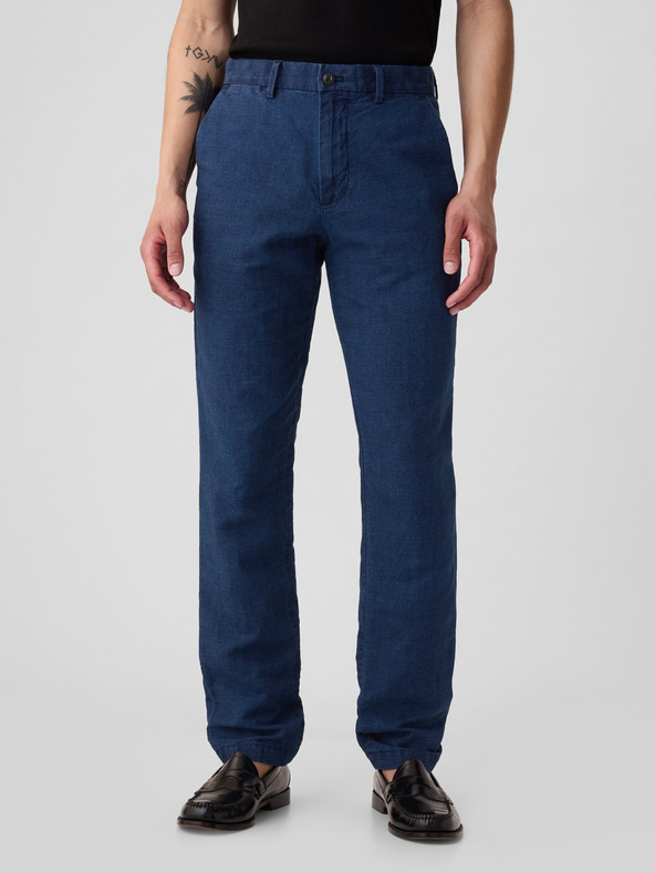 GAP Kalhoty Slim z lněné směsi GAP