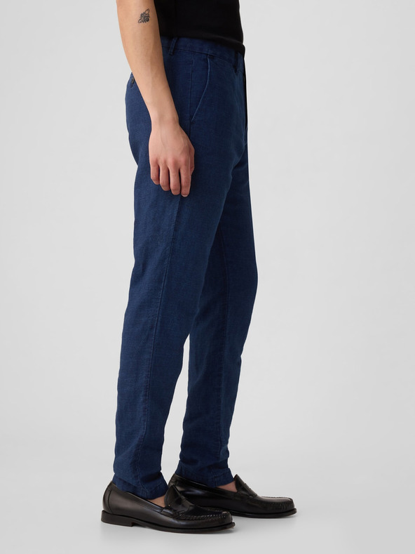 GAP Kalhoty Slim z lněné směsi GAP
