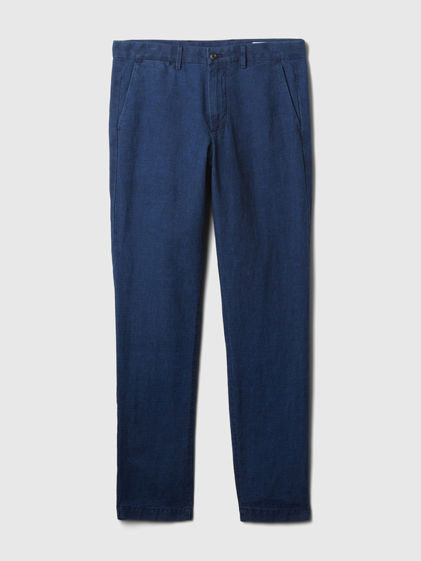 GAP Kalhoty Slim z lněné směsi GAP