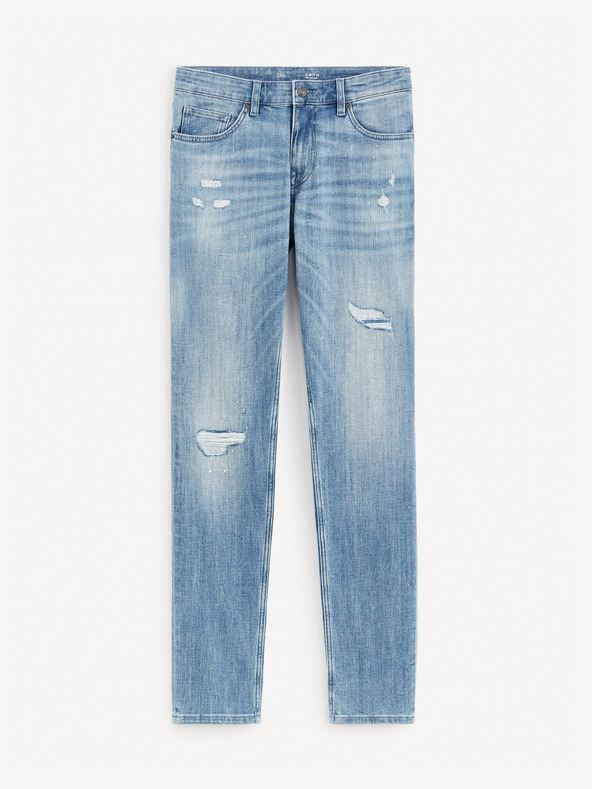 Celio Modré pánské slim fit džíny Celio Gostroy
