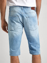 Pepe Jeans Modré pánské džínové kraťasy Pepe Jeans