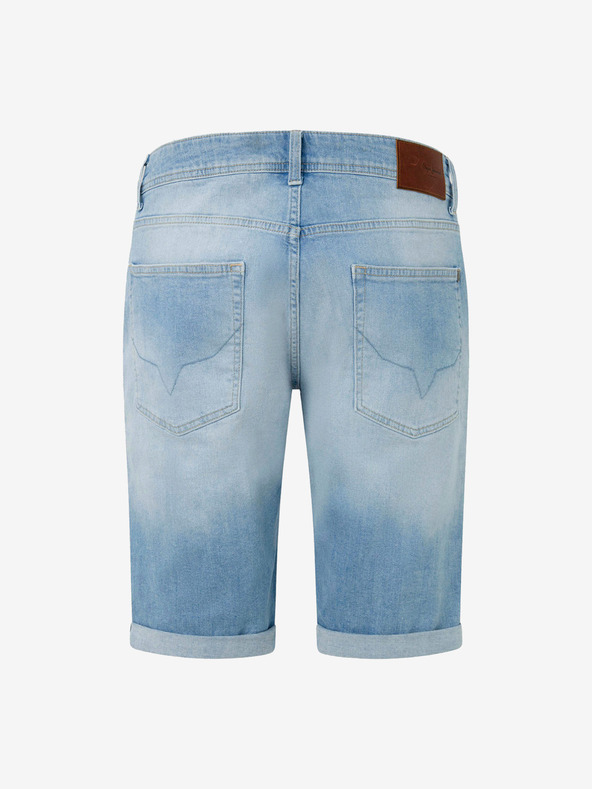 Pepe Jeans Modré pánské džínové kraťasy Pepe Jeans
