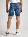 Pepe Jeans Modré pánské džínové kraťasy Pepe Jeans