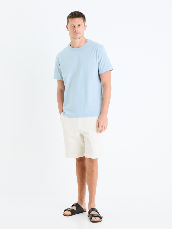 Celio Krémové pánské kraťasy cargo Celio Gojogbm
