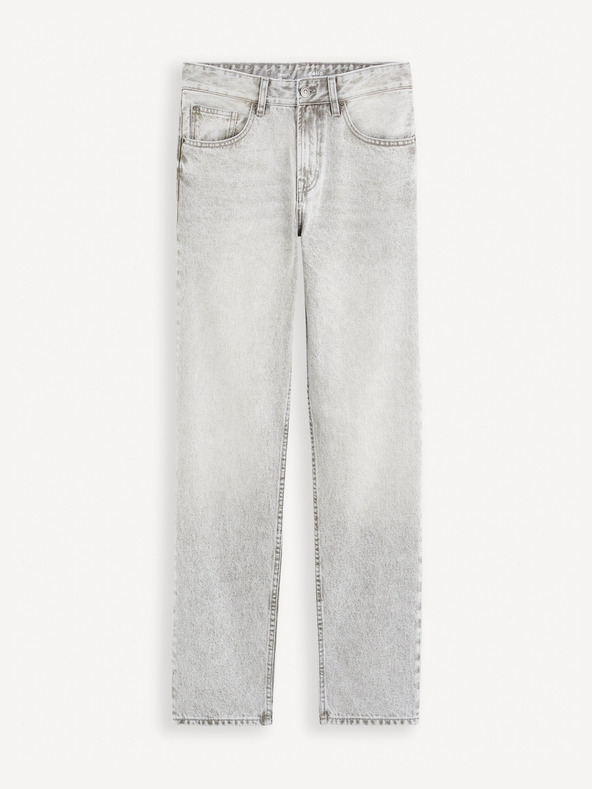 Celio Šedé pánské džíny Celio C15 straight Fodroit 30