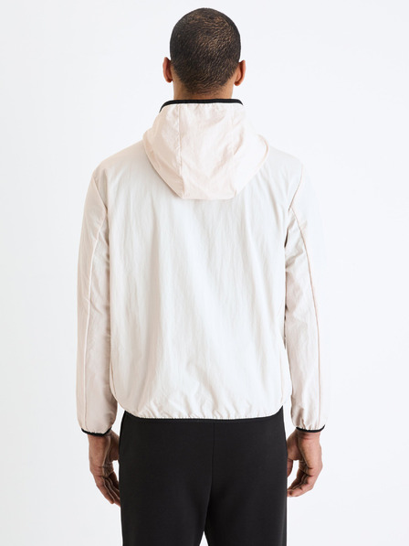 Celio Bílá pánská bunda s kapucí Celio Gutrack