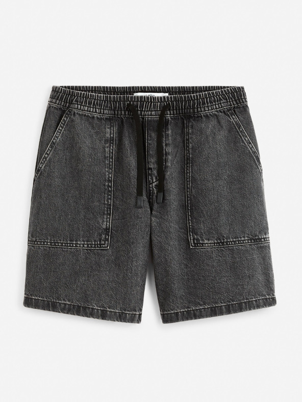 Celio Černé pánské džínové kraťasy Celie Domalobm4