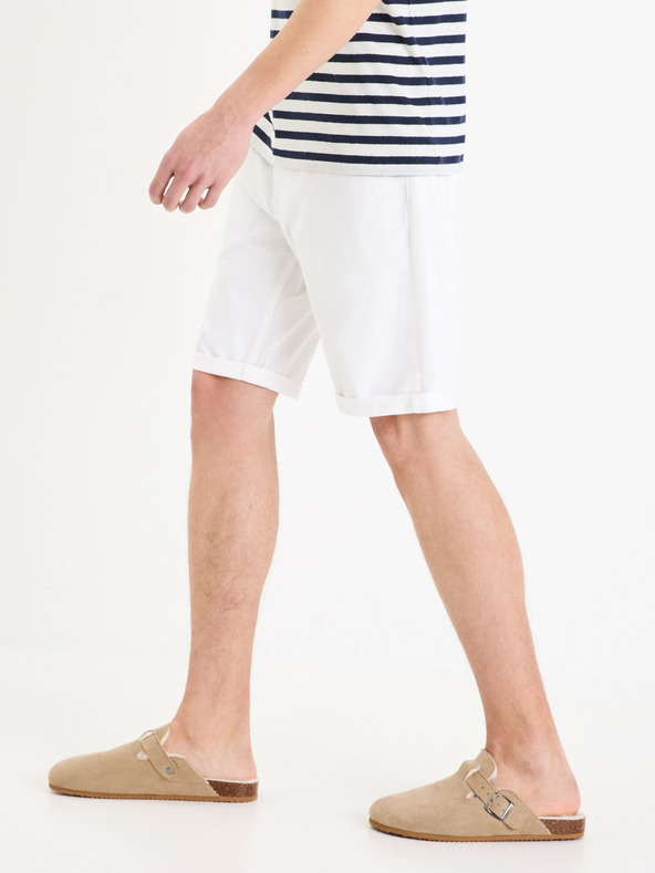 Celio Bílé pánské kraťasy Celio Mohitobm 30