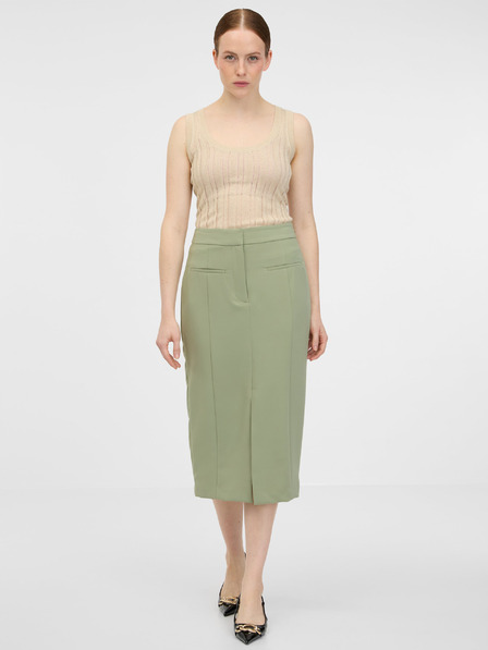 Orsay Khaki dámská pouzdrová sukně ORSAY