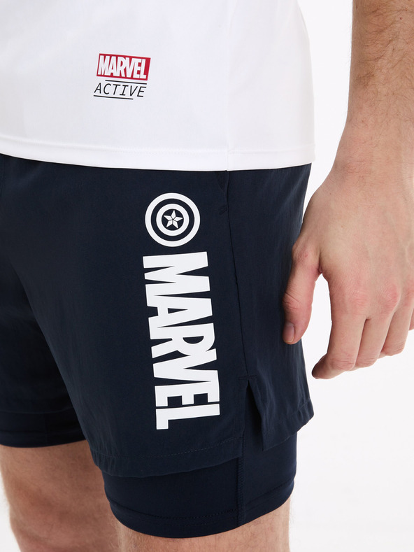 Celio Tmavě modré sportovní kraťasy Celio Marvel Captain America