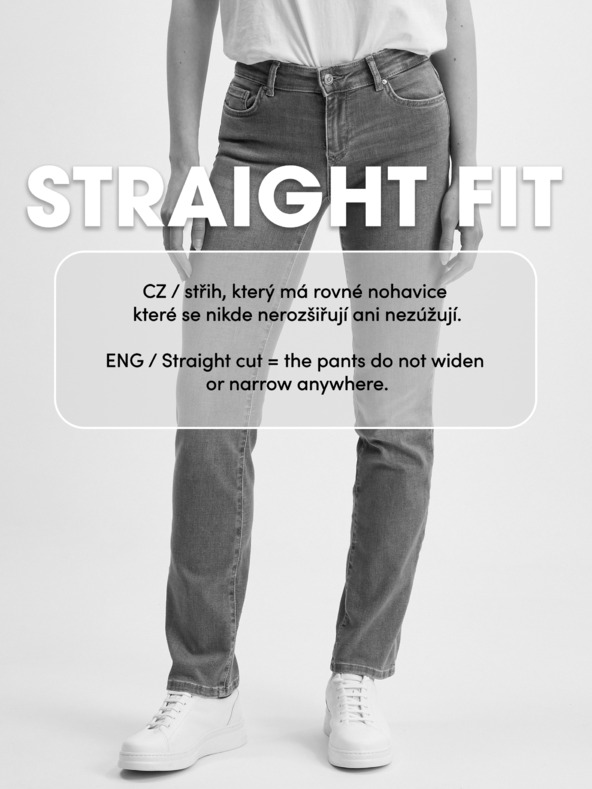 Jacqueline de Yong Šedé straight fit džíny JDY Drew