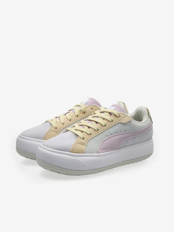 Puma Žluto-šedé dámské tenisky se semišovými detaily Puma Suede Mayu