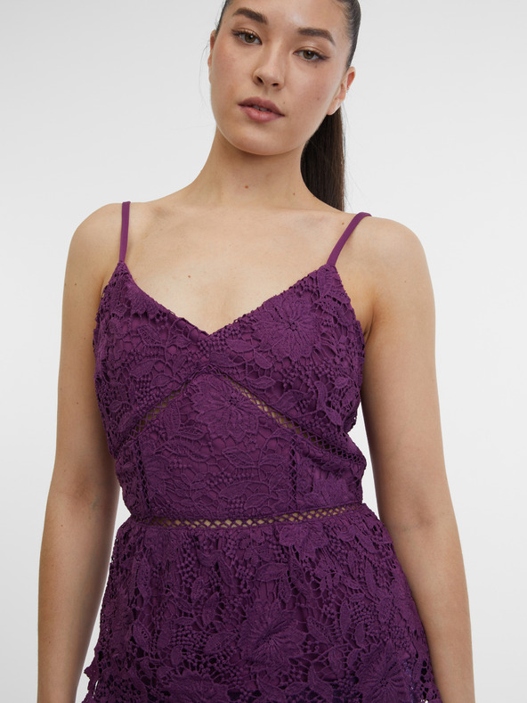 Orsay Fialový dámský krajkovaný top ORSAY