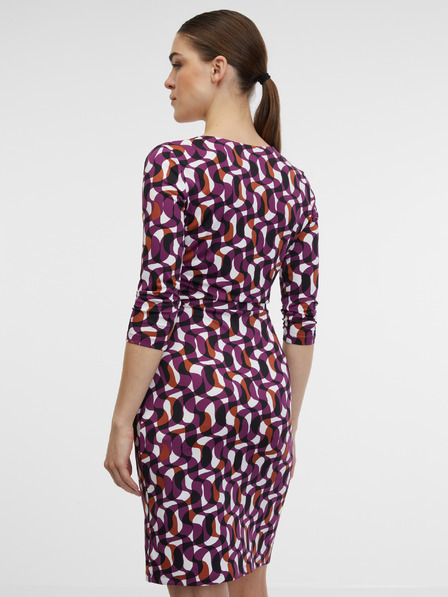 Orsay Fialové dámské vzorované šaty ORSAY