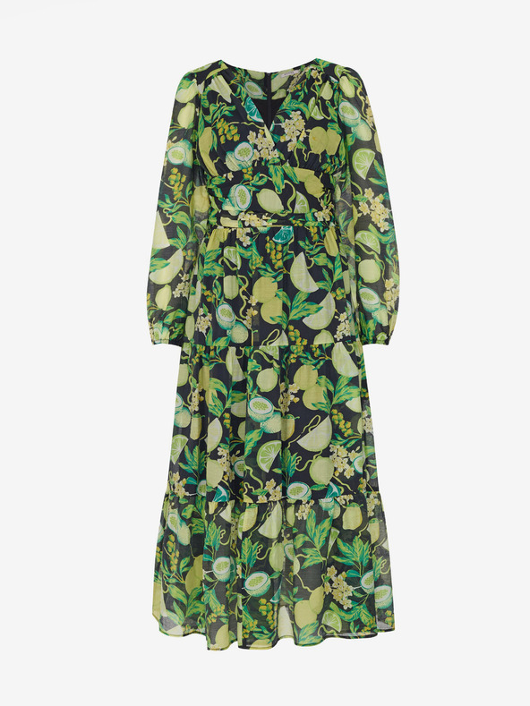 Orsay Černo-žluté dámské vzorované maxi šaty ORSAY