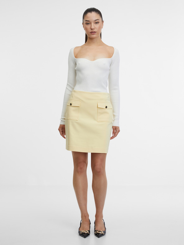 Orsay Žlutá dámská sukně ORSAY