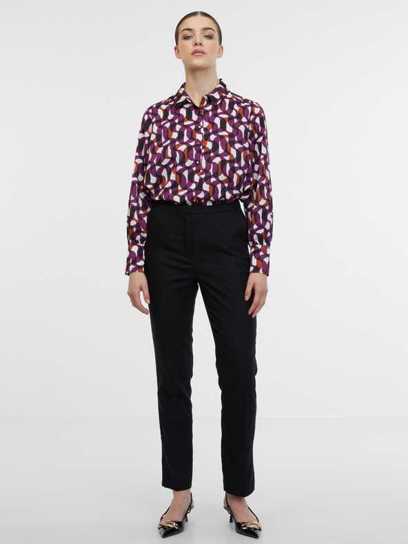 Orsay Fialová dámská vzorovaná košile ORSAY
