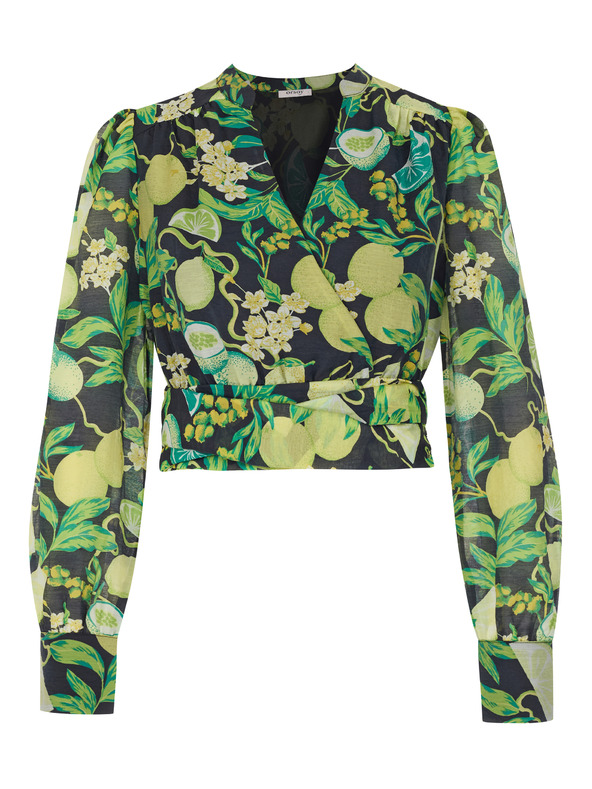 Orsay Černo-žlutá dámská vzorovaná halenka ORSAY