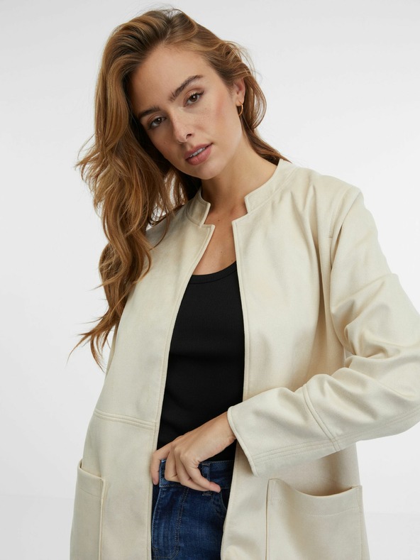 Orsay Béžová dámská koženková bunda ORSAY