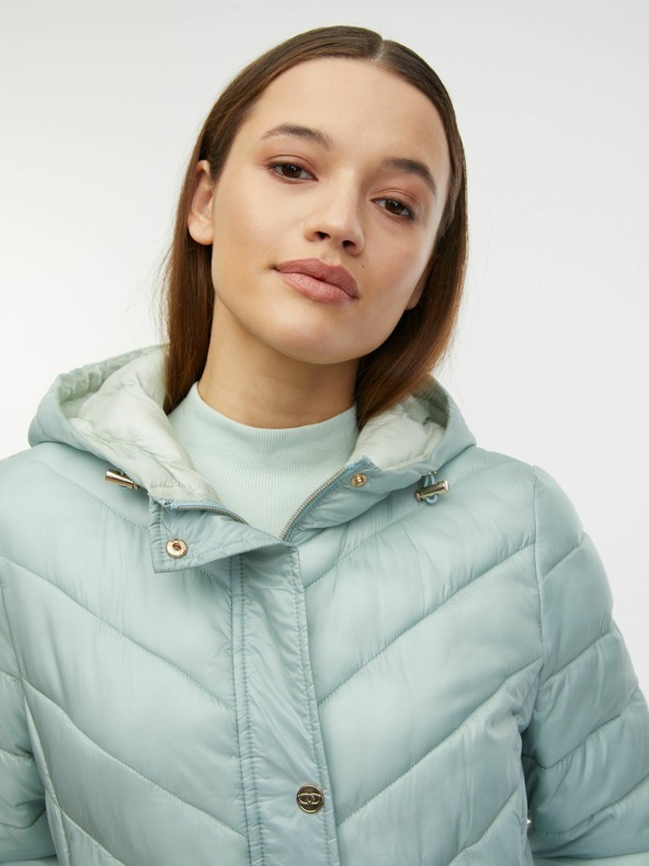 Orsay Šedý dámský zimní prošívaný kabát ORSAY