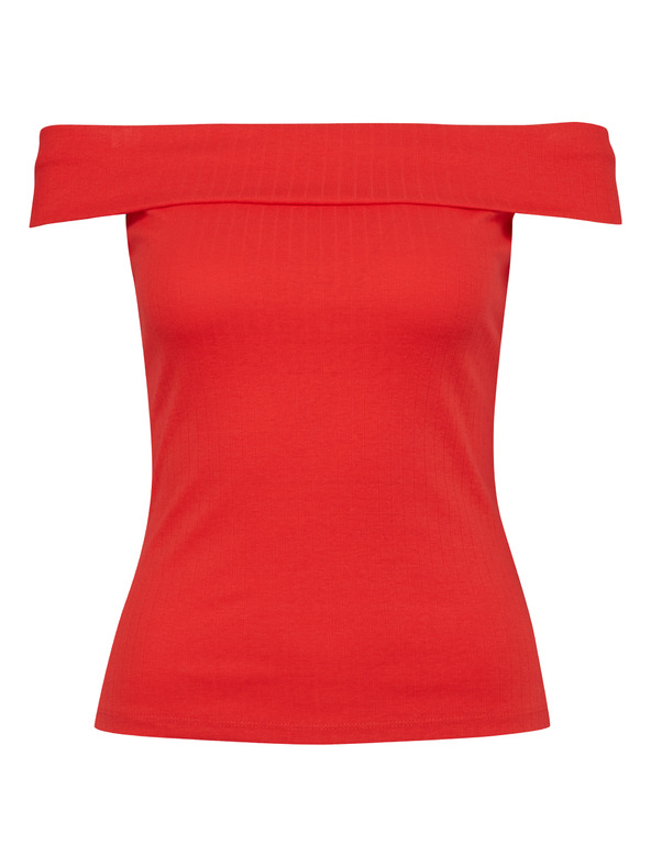 Orsay Červené dámské tričko s krátkým rukávem ORSAY