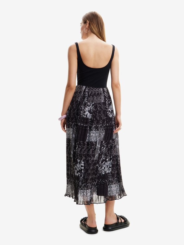 Desigual Černé dámské vzorované maxišaty Desigual Cassidi