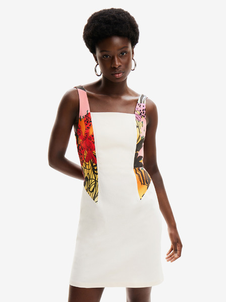Desigual Krémové dámské šaty Desigual x M. Christian Lacroix Marbella