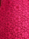 Desigual Tmavě růžové dámské krajkové šaty Desigual Lace