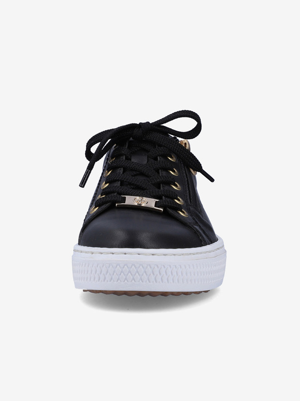 Rieker Černé dámské kožené tenisky Rieker