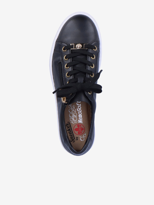 Rieker Černé dámské kožené tenisky Rieker