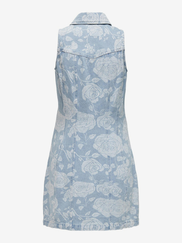 ONLY Světle modré dámské džínové košilové šaty ONLY Zindy