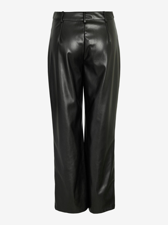 Noisy May Černé dámské koženkové kalhoty Noisy May Andy