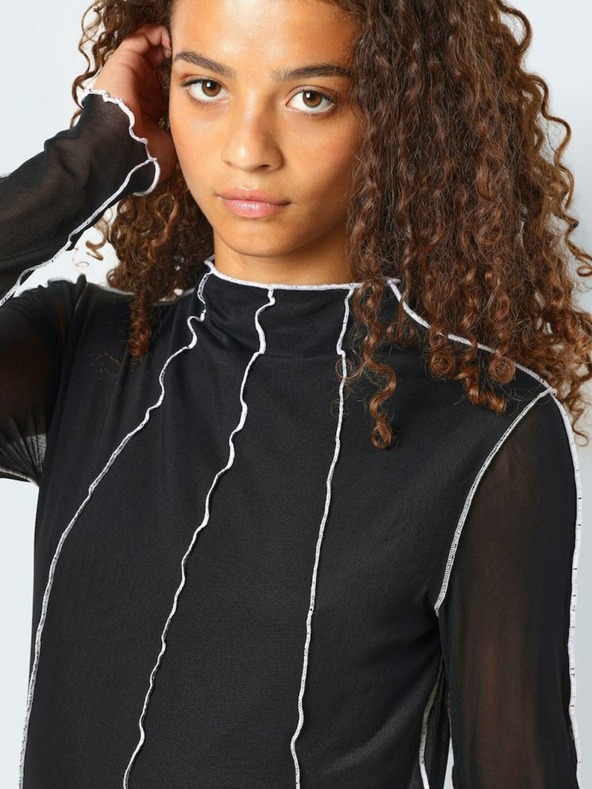 Noisy May Černé dámské midi šaty Noisy May Carrie