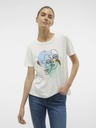 Vero Moda Krémové dámské tričko Vero Moda Facey