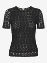 AWARE by VERO MODA Černé dámské krajkové tričko AWARE by VERO MODA Vania