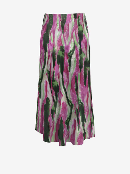 ONLY Zeleno-růžová dámská saténová maxi sukně ONLY Nathalie