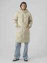 Vero Moda Krémový dámský zimní prošívaný kabát VERO MODA Noe