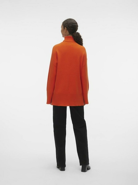 Vero Moda Oranžový dámský svetr VERO MODA Goldneedle