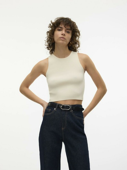 Vero Moda Béžový dámský crop top Vero Moda Ginny